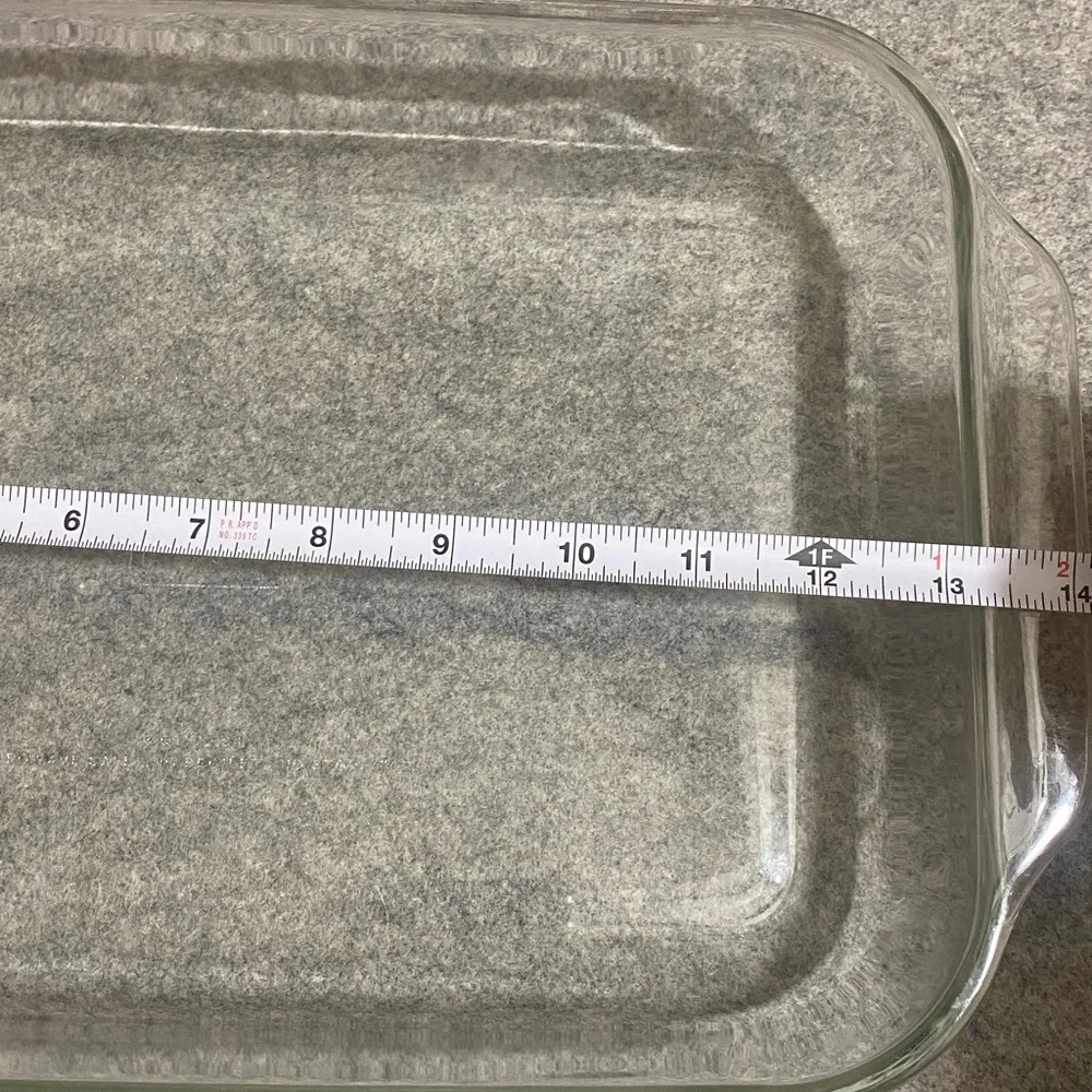 Vintage PYREX Clear Glass Baking Dish Size 13